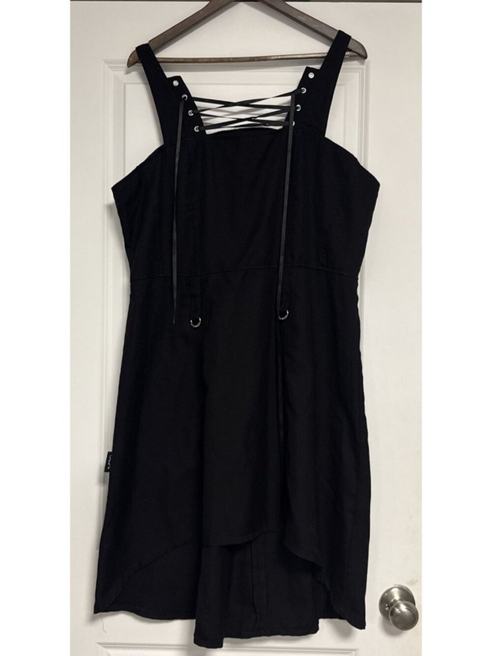 Royal Bones By Daang Skeleton Solid Black Gothic Punk Emo Corset Dress 2XL
